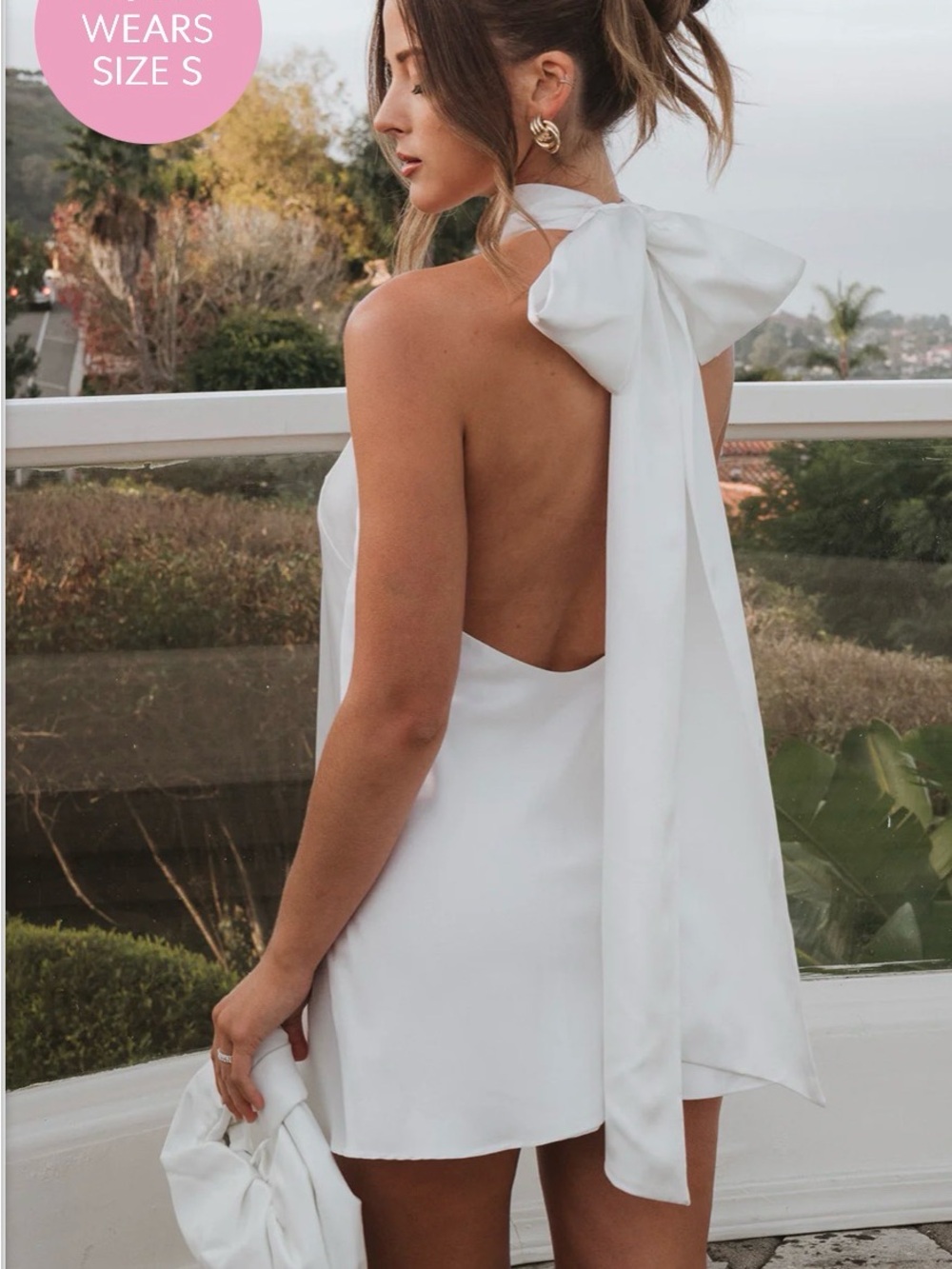 Show Me Your MuMu White Halter Mini Dress - Picture 2 of 3